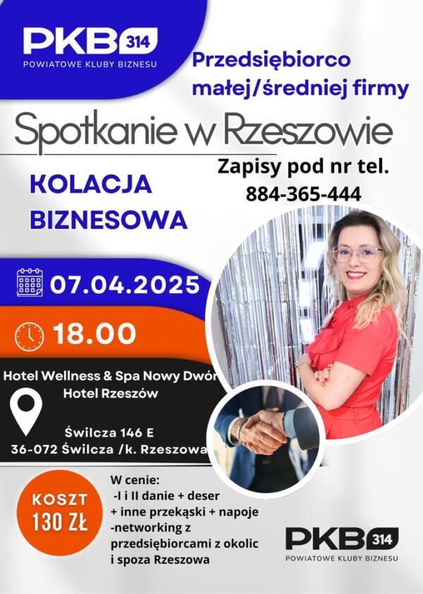 Udział w konferencji PKB314 Hotel Wellness & Spa Nowy Dwór  Rzeszów ( 07.04 )